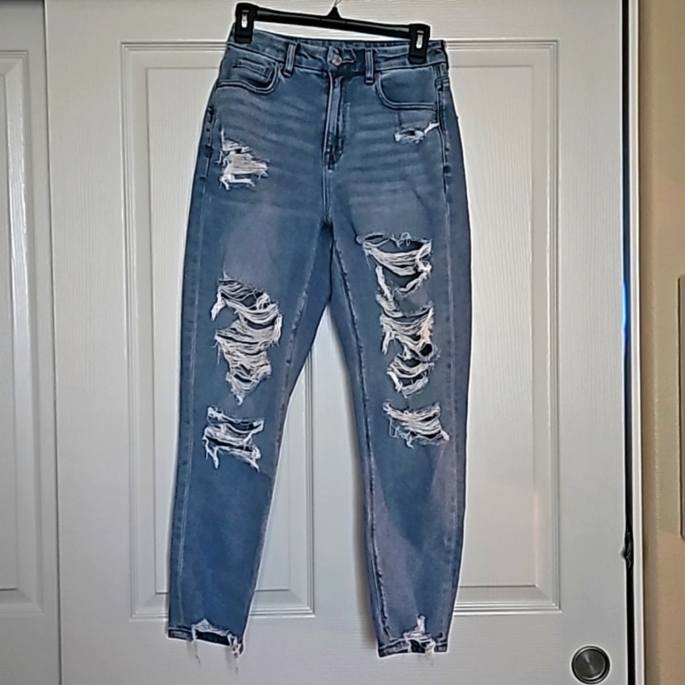 American Eagle Curvy Stretch Mom Jeans - size 2